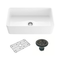 Fireclay Farmhouse Kitchen Sink White - ShoppingDetangled
