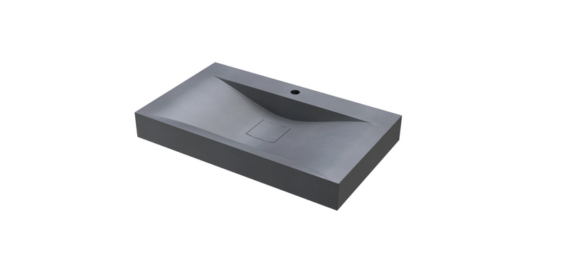 31.5" RECTANGULAR CONCRETE BOWL Counter Top Sink - ShoppingDetangled