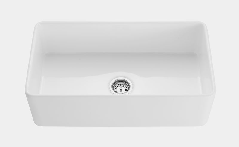 Fireclay Farmhouse Kitchen Sink White - ShoppingDetangled